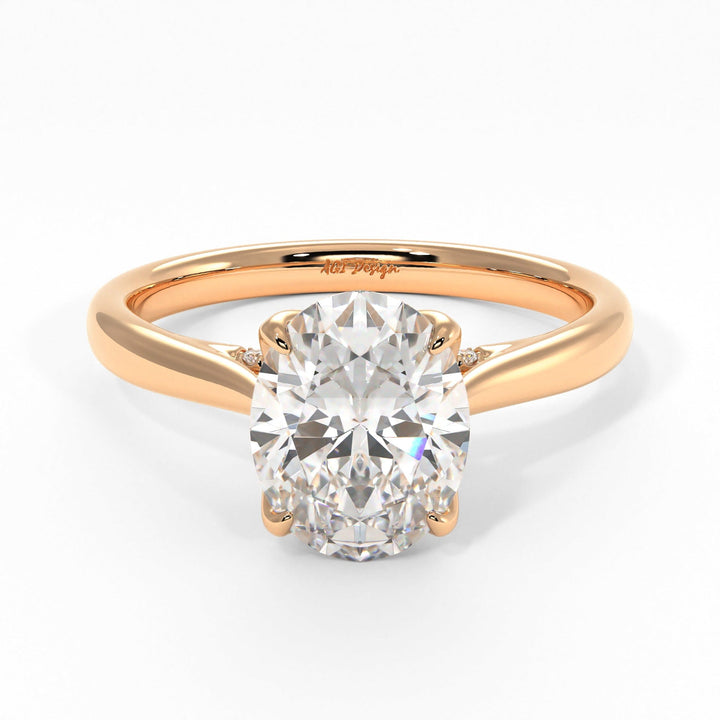 AGI Design Nora Oval Lab Created Diamond Engagement Ring