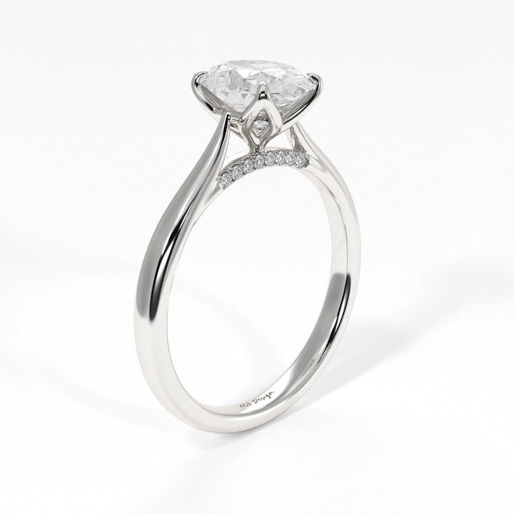 AGI Design Nora Oval Lab Created Diamond Engagement Ring