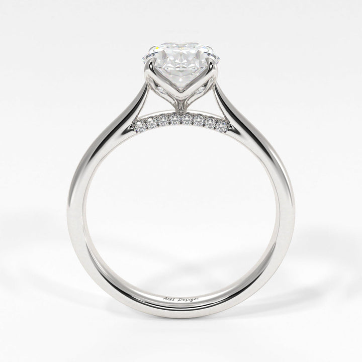 AGI Design Nora Oval Lab Created Diamond Engagement Ring