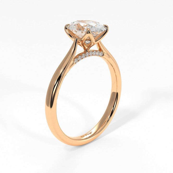 AGI Design Nora Oval Lab Created Diamond Engagement Ring