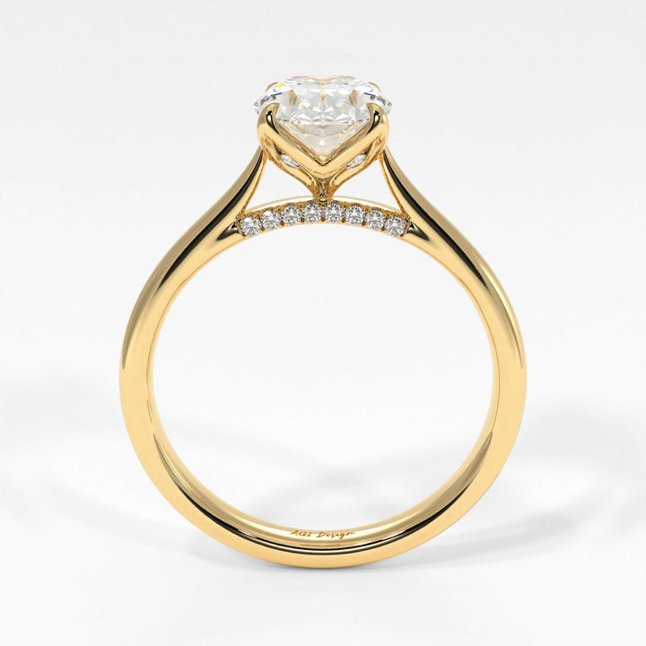 AGI Design Nora Oval Lab Created Diamond Engagement Ring
