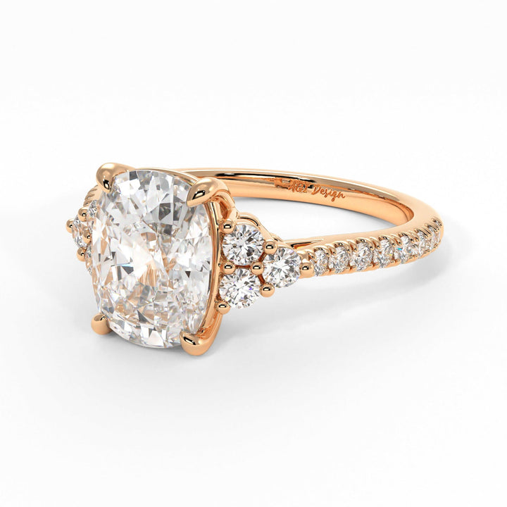 AGI Design Olivia Elongated Cushion Cut Lab Created Diamond Engagement Ring
