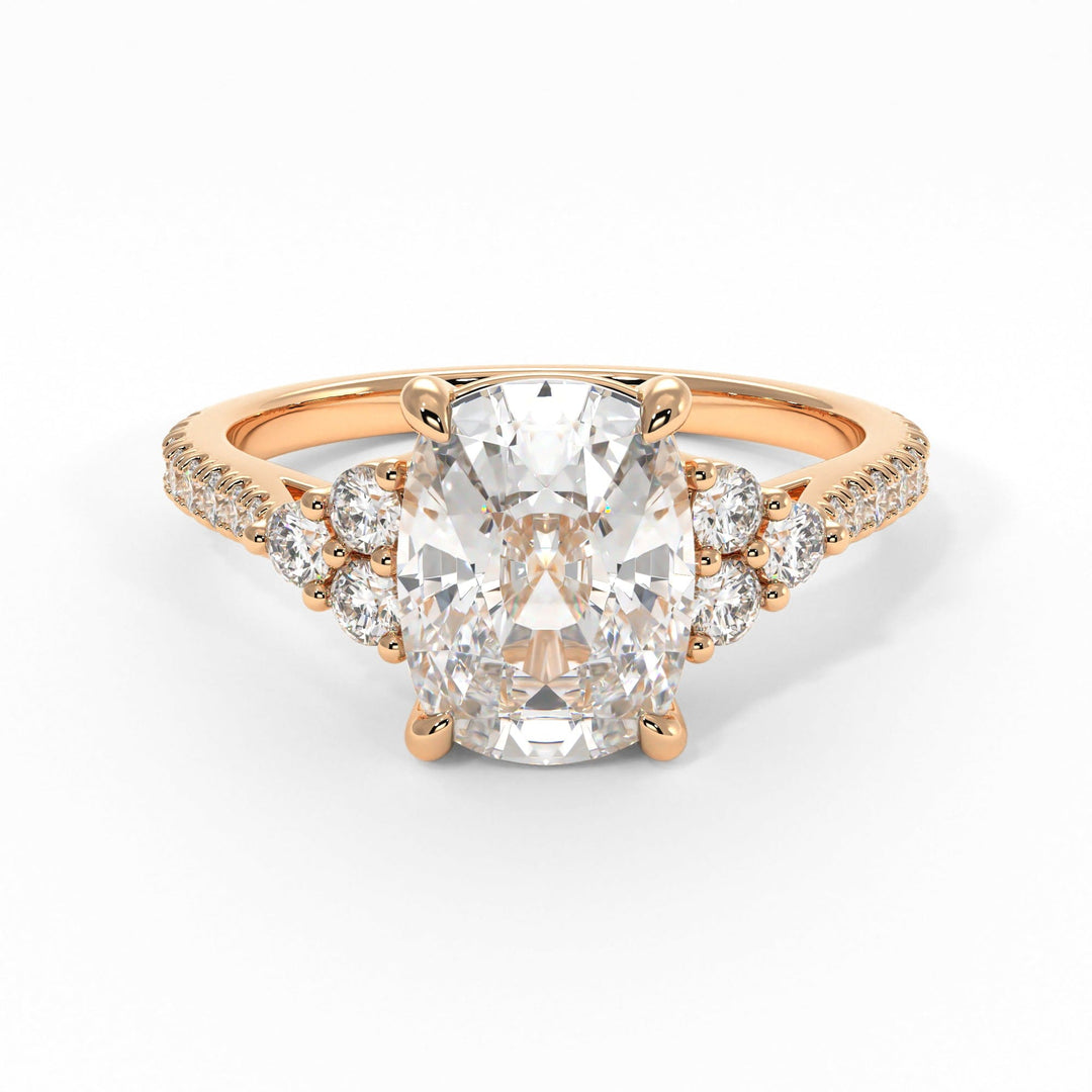 AGI Design Olivia Elongated Cushion Cut Lab Created Diamond Engagement Ring