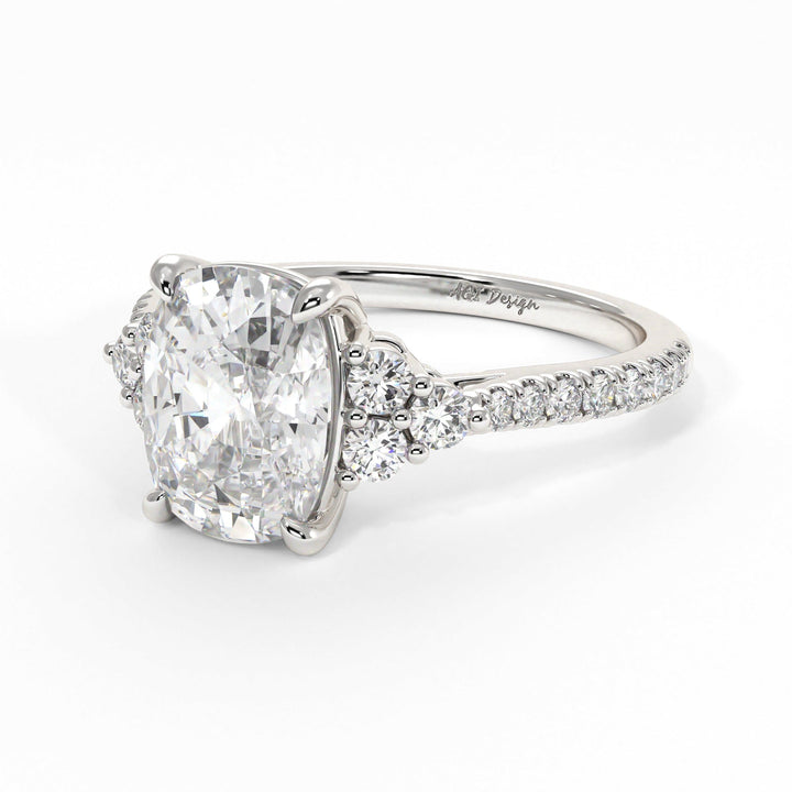 AGI Design Olivia Elongated Cushion Cut Lab Created Diamond Engagement Ring