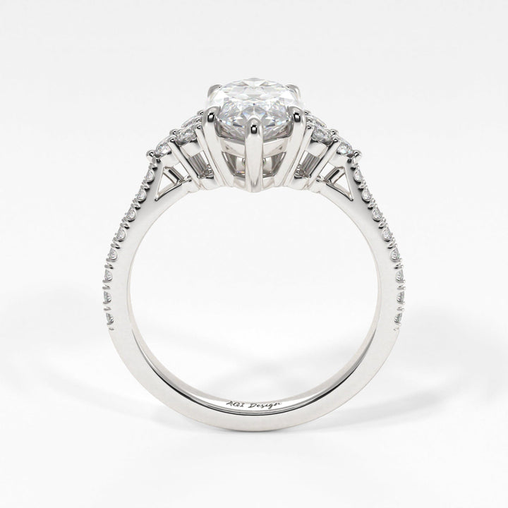 AGI Design Olivia Marquise Lab Created Diamond Engagement Ring