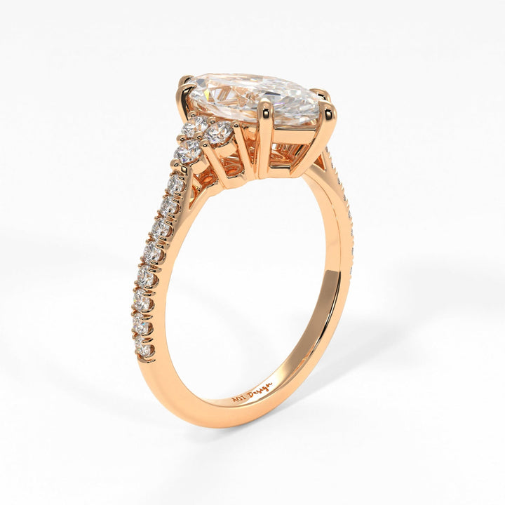 AGI Design Olivia Marquise Lab Created Diamond Engagement Ring