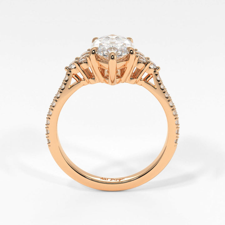 AGI Design Olivia Marquise Lab Created Diamond Engagement Ring