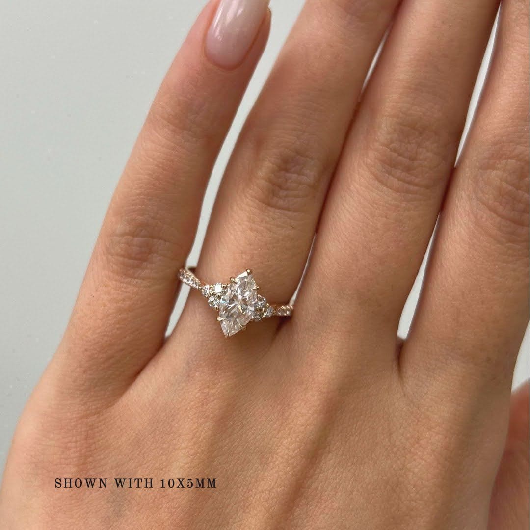 AGIDesignShop Olivia Marquise Moissanite Engagement Ring
