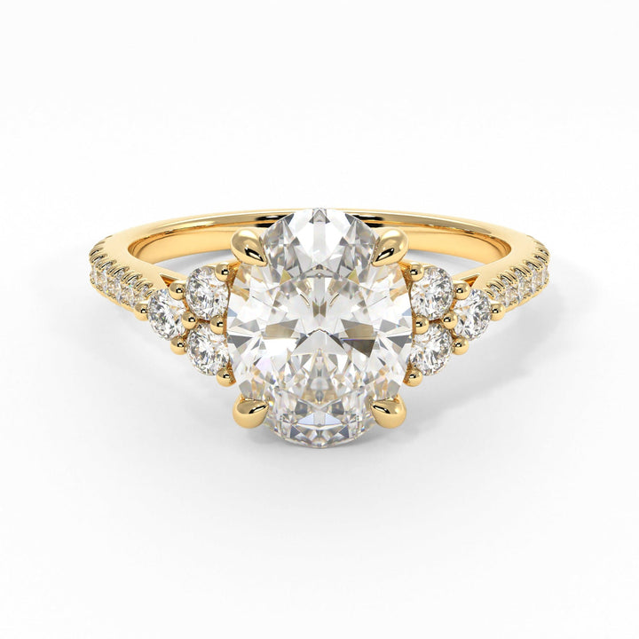 AGI Design Olivia Oval Lab Created Diamond Engagement Ring
