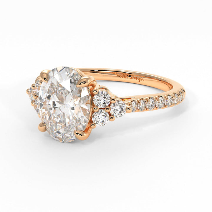 AGI Design Olivia Oval Lab Created Diamond Engagement Ring