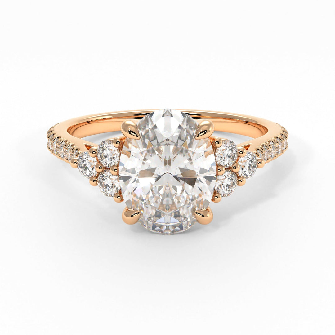 AGI Design Olivia Oval Lab Created Diamond Engagement Ring