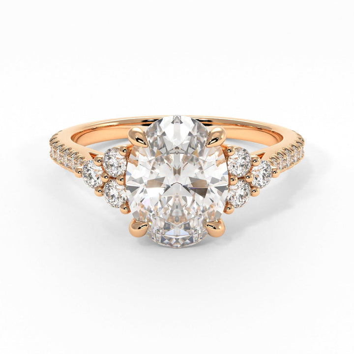 AGI Design Olivia Oval Lab Created Diamond Engagement Ring