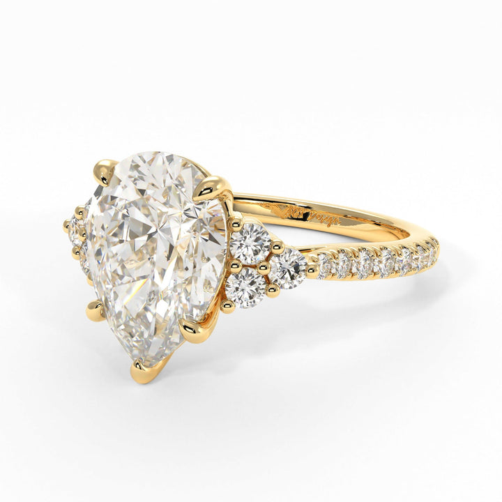 AGI Design Olivia Pear Lab Created Diamond Engagement Ring