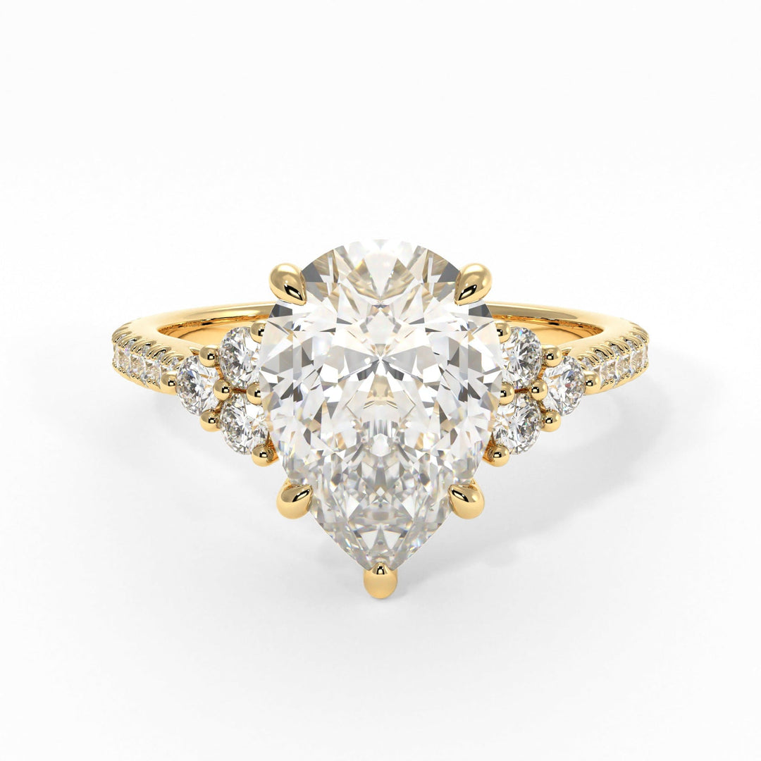 AGI Design Olivia Pear Lab Created Diamond Engagement Ring