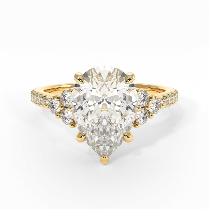 AGI Design Olivia Pear Lab Created Diamond Engagement Ring