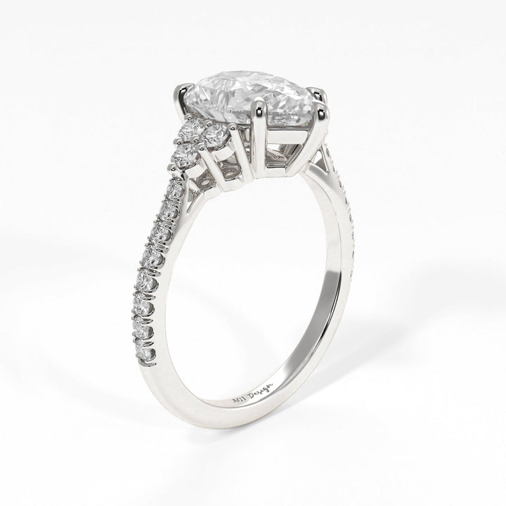 AGI Design Olivia Pear Lab Created Diamond Engagement Ring