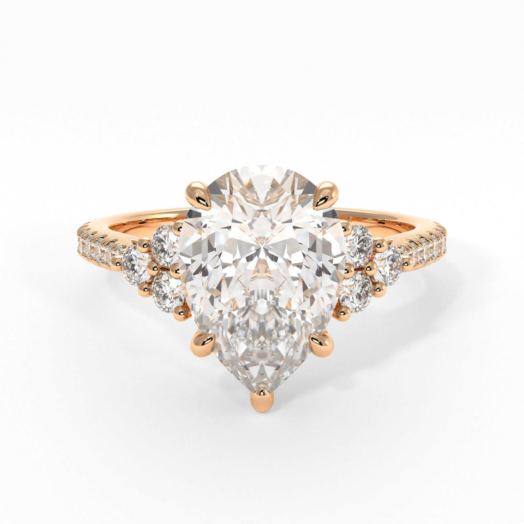 AGI Design Olivia Pear Lab Created Diamond Engagement Ring