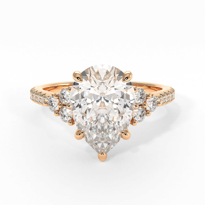 AGI Design Olivia Pear Lab Created Diamond Engagement Ring