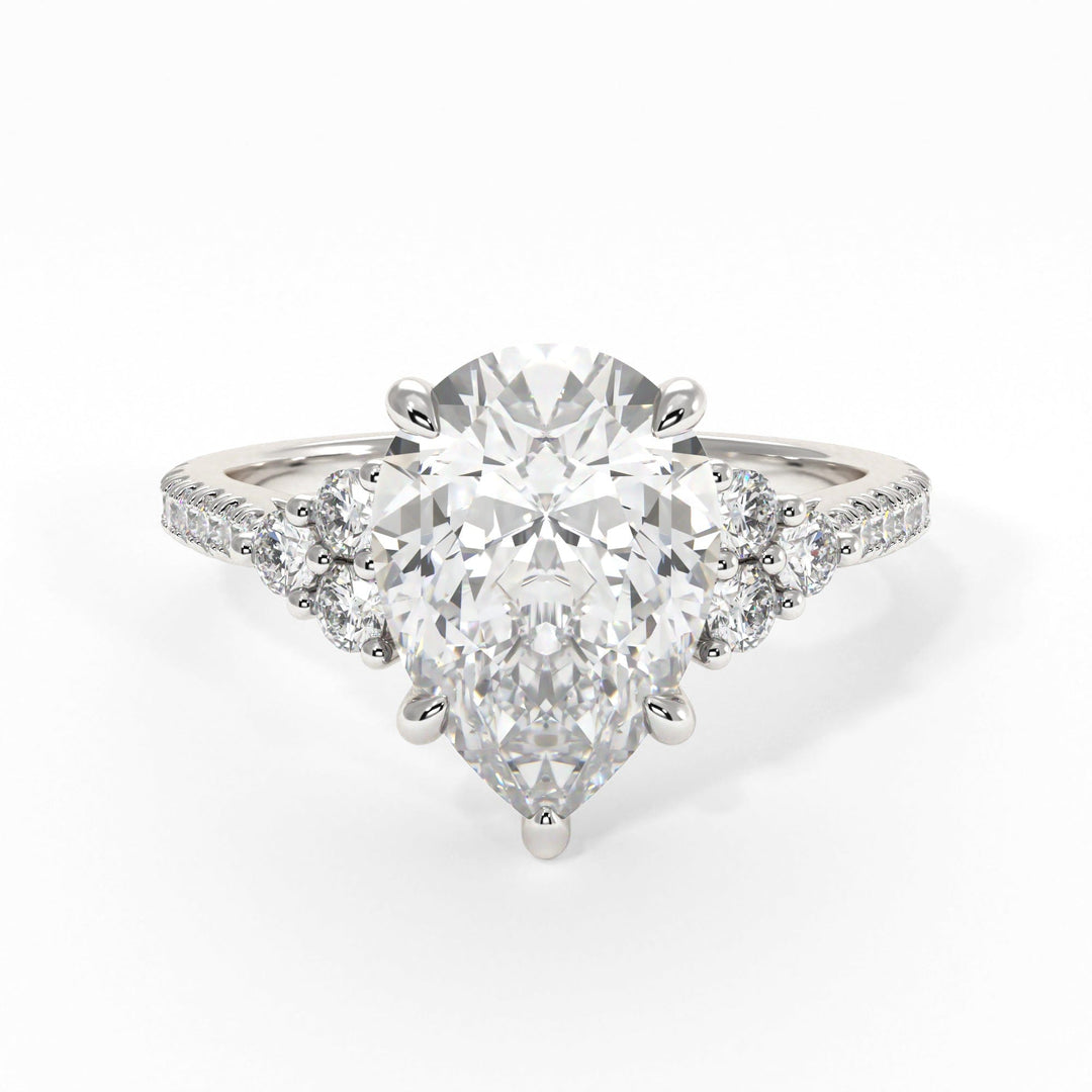 AGI Design Olivia Pear Lab Created Diamond Engagement Ring