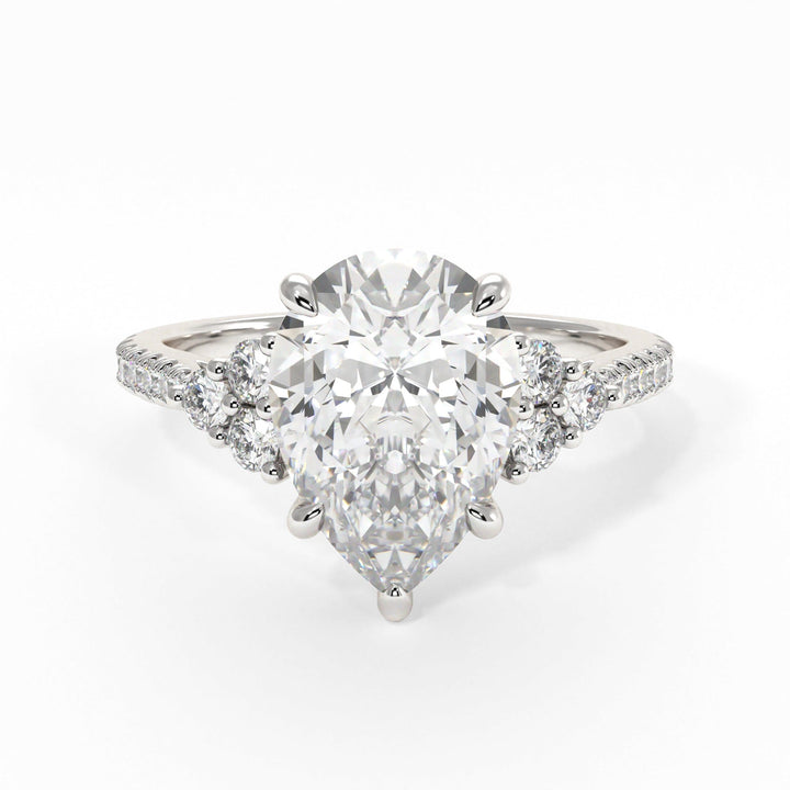 AGI Design Olivia Pear Lab Created Diamond Engagement Ring