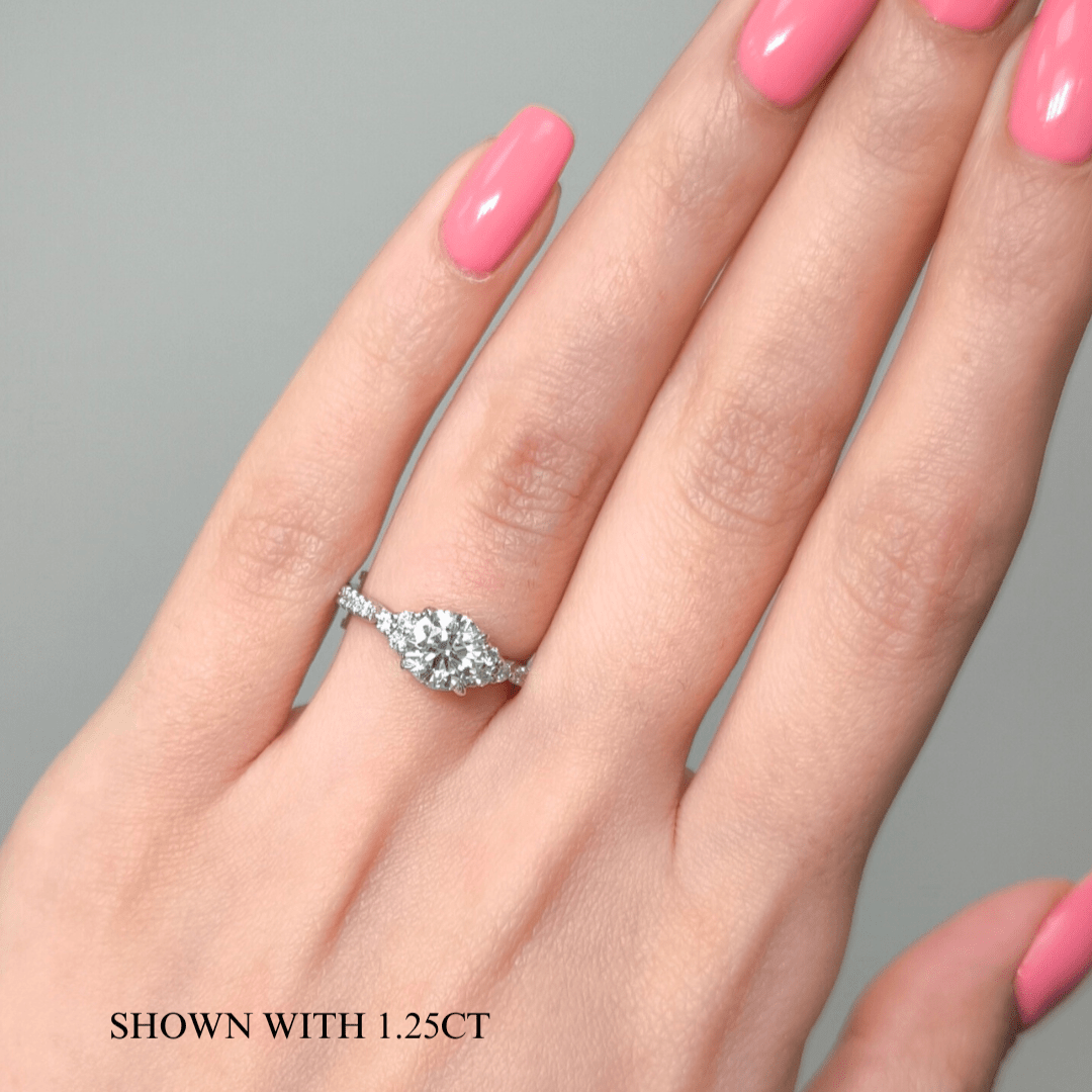 AGI Design Olivia Round Lab Created Diamond Engagement Ring