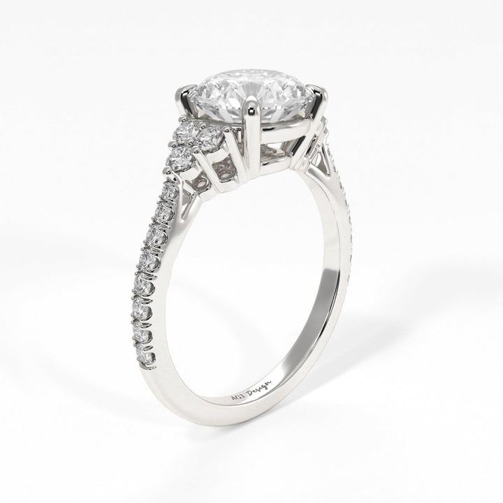 AGI Design Olivia Round Lab Created Diamond Engagement Ring