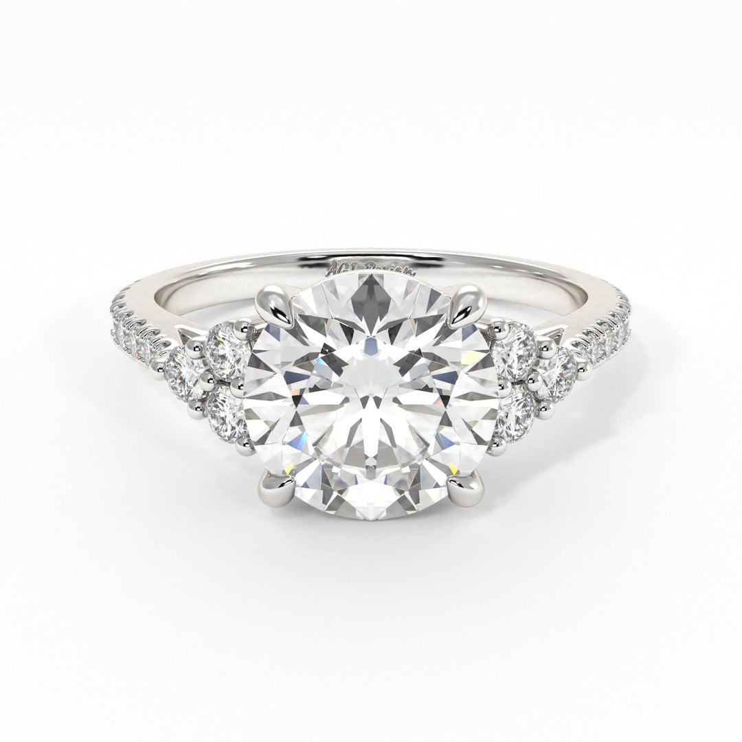 AGI Design Olivia Round Lab Created Diamond Engagement Ring