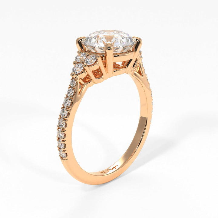 AGI Design Olivia Round Lab Created Diamond Engagement Ring