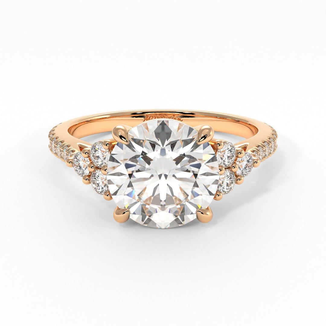 AGI Design Olivia Round Lab Created Diamond Engagement Ring