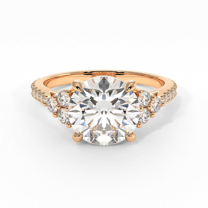AGI Design Olivia Round Lab Created Diamond Engagement Ring