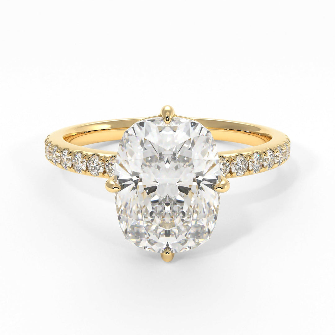 AGI Design Patricia Elongated Cushion Cut Lab Created Diamond Engagement Ring