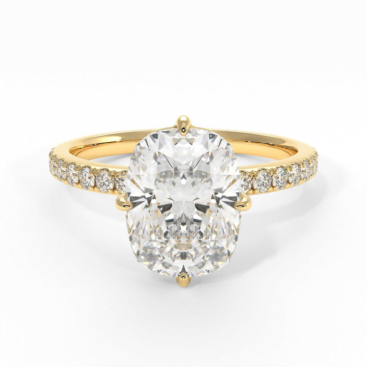 AGI Design Patricia Elongated Cushion Cut Lab Created Diamond Engagement Ring