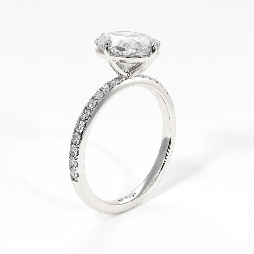 AGI Design Patricia Elongated Cushion Cut Lab Created Diamond Engagement Ring