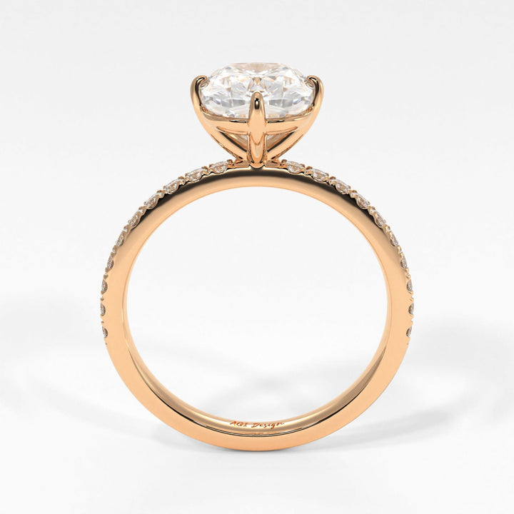 AGI Design Patricia Elongated Cushion Cut Lab Created Diamond Engagement Ring