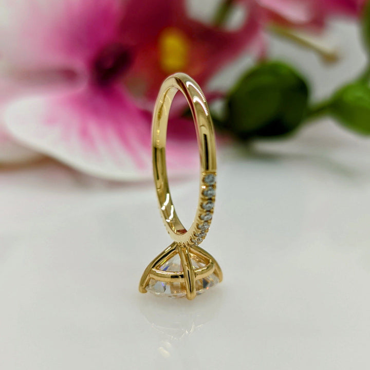 AGI Design Patricia Oval Lab Created Diamond Engagement Ring