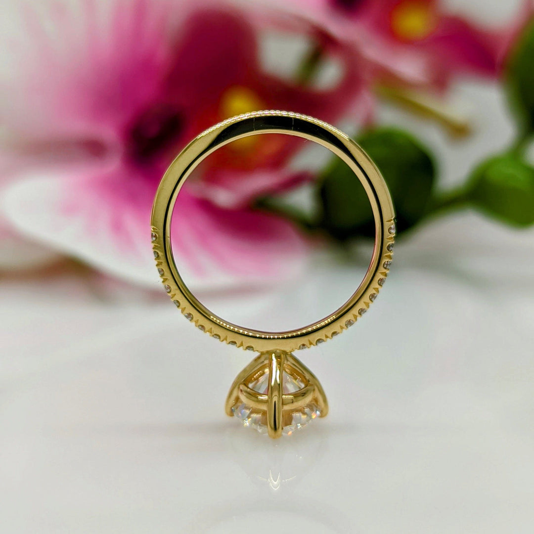 AGI Design Patricia Oval Lab Created Diamond Engagement Ring