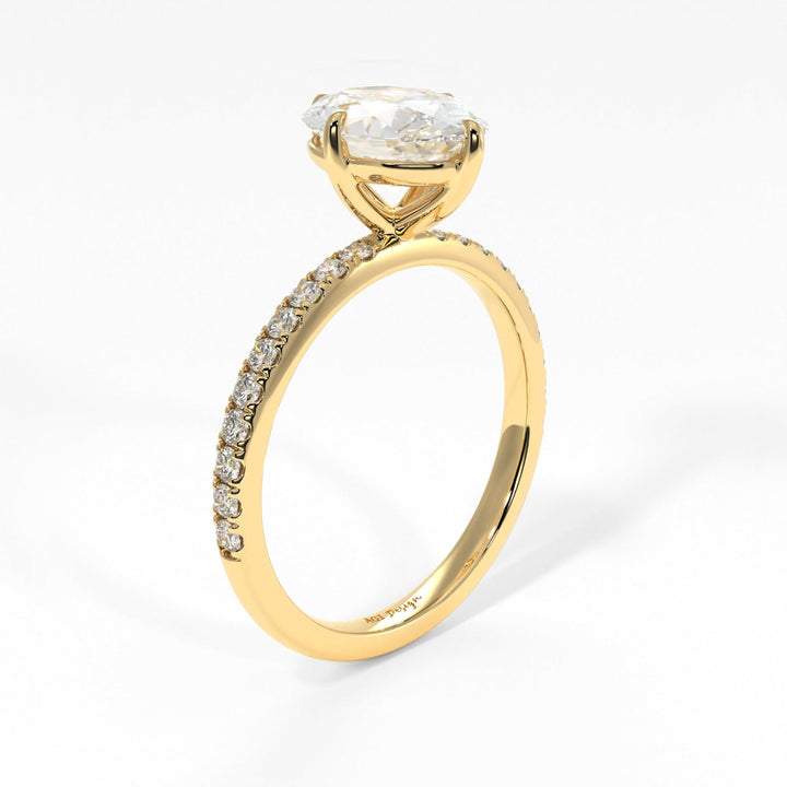 AGI Design Patricia Oval Lab Created Diamond Engagement Ring