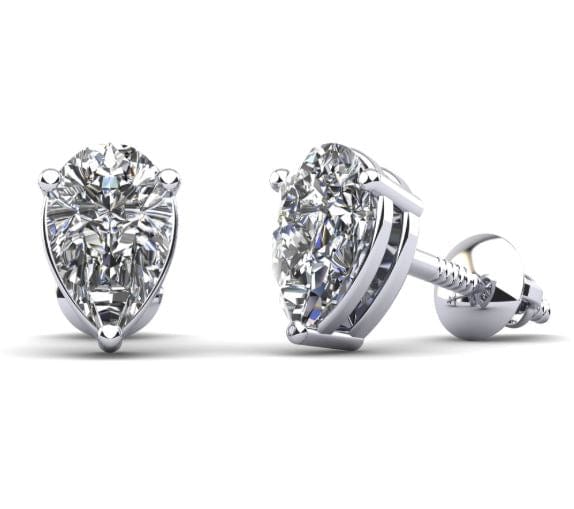 AGI Design Pear Shape lab created diamonds stud earrings