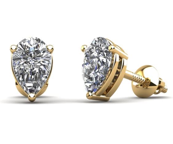 AGI Design Pear Shape lab created diamonds stud earrings