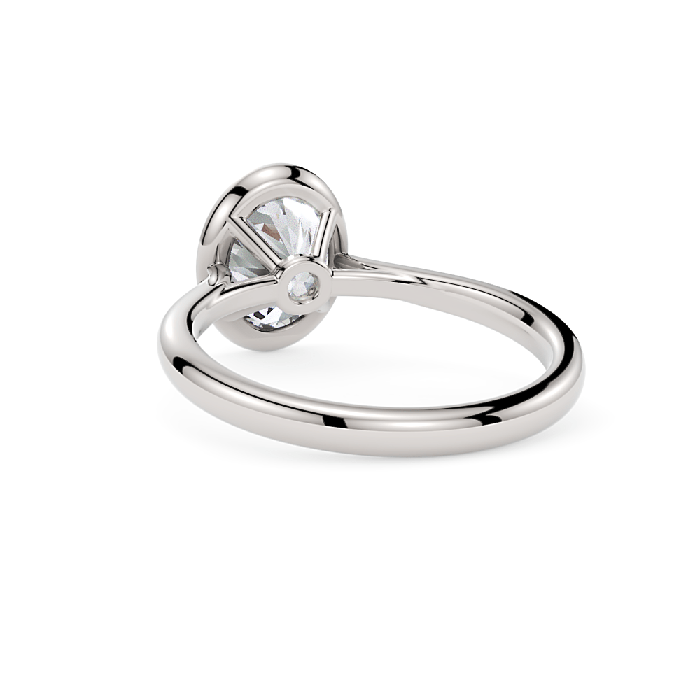 AGI Design Rachel Oval Lab Created Diamond Bezel Engagement Ring