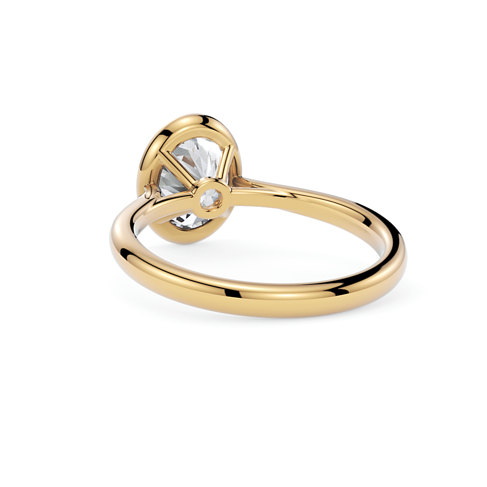 AGI Design Rachel Oval Lab Created Diamond Bezel Engagement Ring