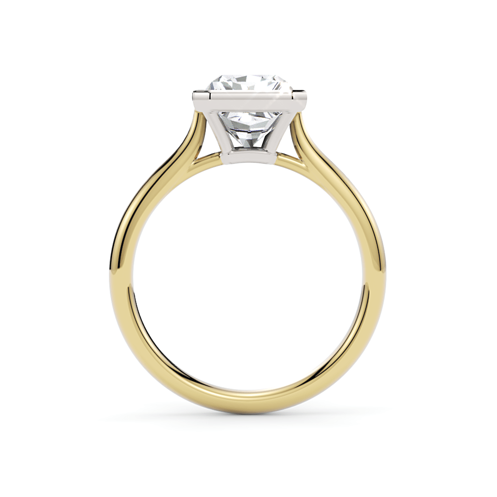 AGIDesignShop Rachel Radiant Moissanite Bezel Engagement Ring