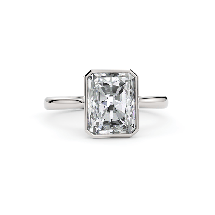 AGIDesignShop Rachel Radiant Moissanite Bezel Engagement Ring