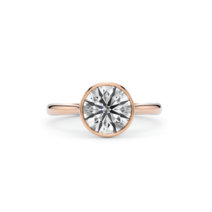AGIDesignShop Rachel Round Moissanite Bezel Engagement Ring