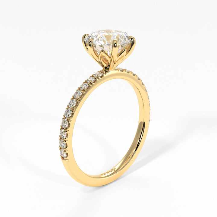 AGI Design Rada Round Lab Created Diamond Engagement Ring