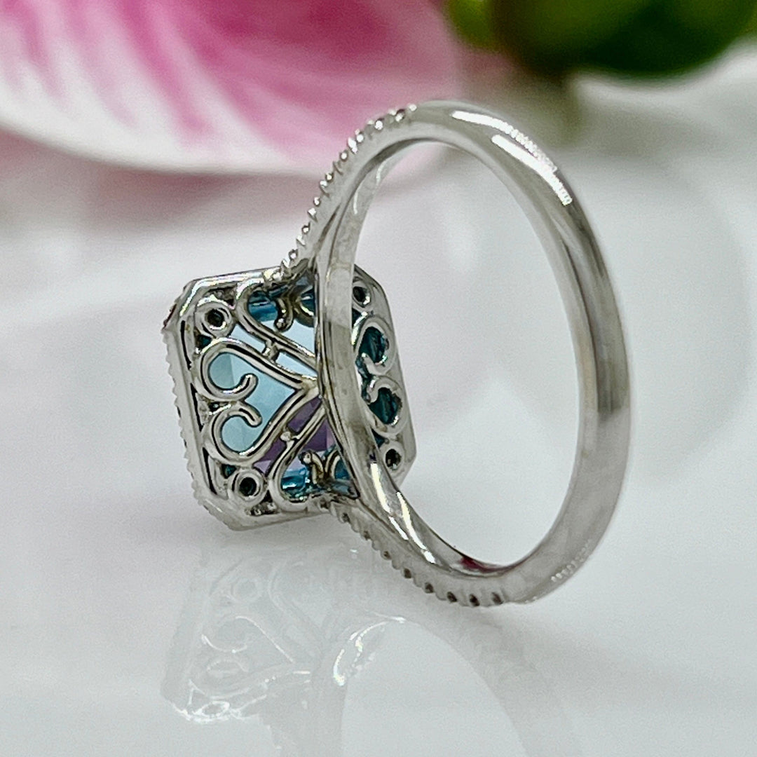 AGI Design Ready to Ship 2.8ct. Blue Topaz Engagement Ring