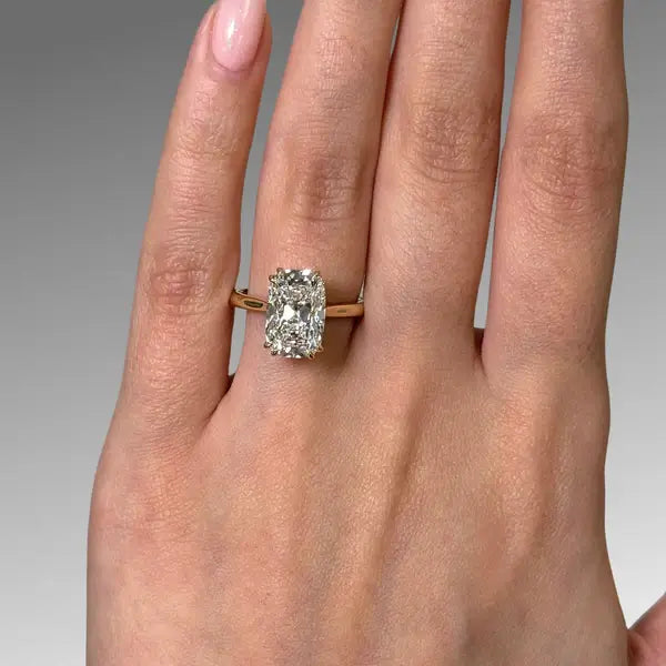 Ready to Ship  Eden 3.56ct E/VVS2 Marquise Lab Created Diamond Engagement Ring in 18k Yellow Gold