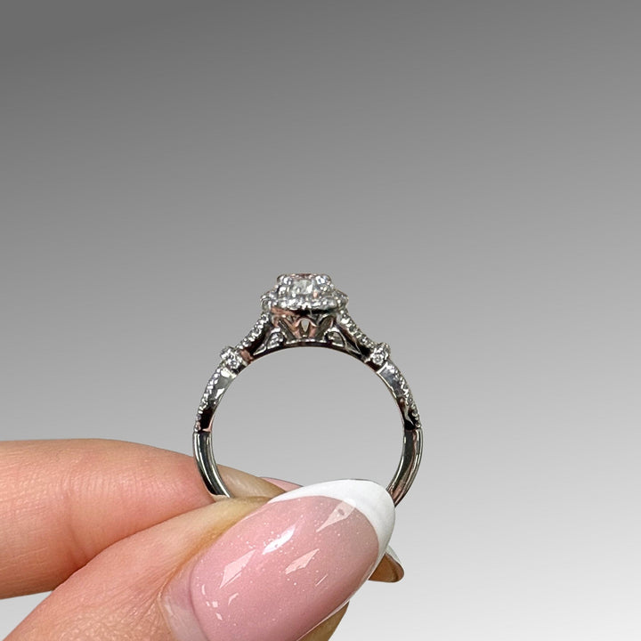 AGI Design Ready to Ship  Amelia 1ct Oval Moissanite Engagement Ring