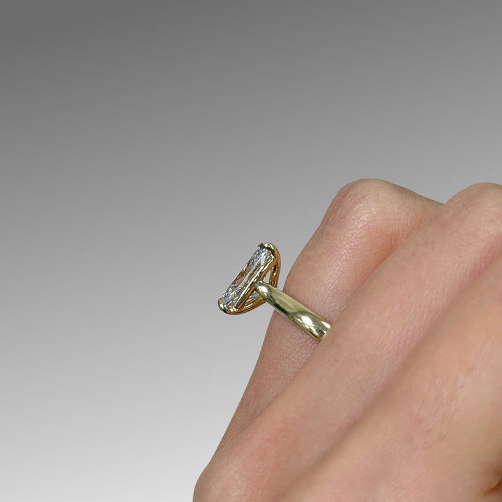 AGI Design Ready to Ship  Chloe 3.65ct cushion cut Lab Diamond E/VS1  Engagement Ring in 14k yellow gold