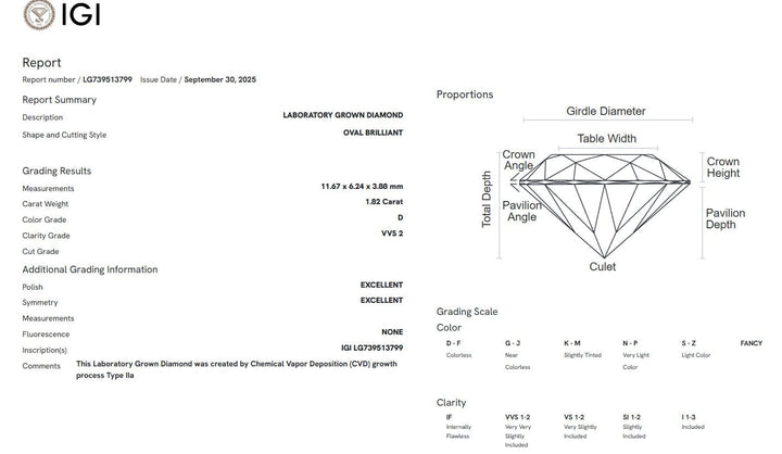 AGI Design Ready to Ship  Dahlia 1.82ct D/VVS2 Oval old mine Lab Diamond Tulip Engagement Ring in 18k yellow gold